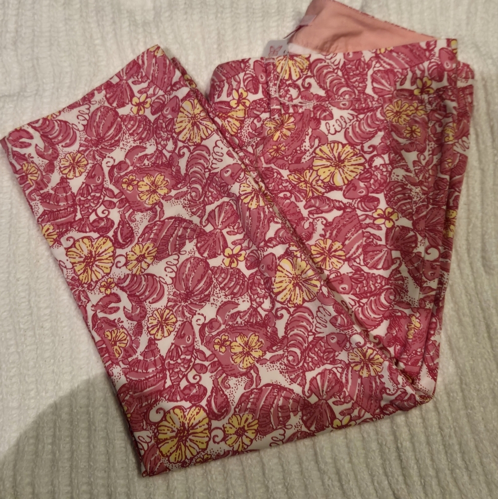 Lilly Pulitzer Pink and Cream Fabric